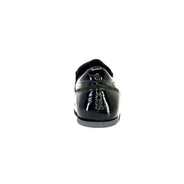 Softwaves 7.78.61 Cuir Vernis Et Daim Kaki*Femme Mocassins