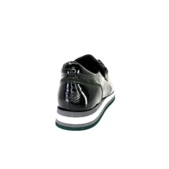 Softwaves 7.78.61 Cuir Vernis Et Daim Kaki*Femme Mocassins