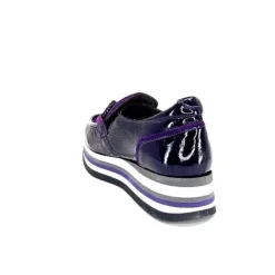 Softwaves 7.78.61 Cuir Vernis Et Daim Violet*Femme Mocassins