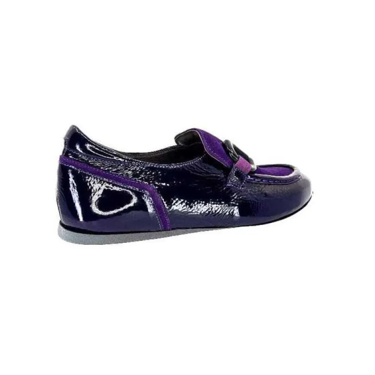 Softwaves 7.78.61 Cuir Vernis Et Daim Violet*Femme Mocassins
