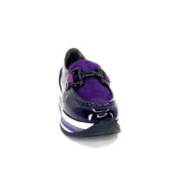 Softwaves 7.78.61 Cuir Vernis Et Daim Violet*Femme Mocassins