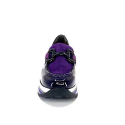 Softwaves 7.78.61 Cuir Vernis Et Daim Violet*Femme Mocassins