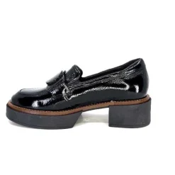 Softwaves 8.89.03 Cuir Vernis Noir*Femme Mocassins