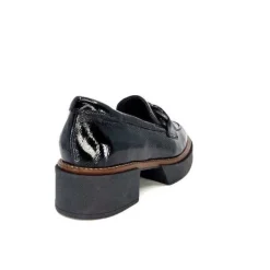 Softwaves 8.89.03 Cuir Vernis Noir*Femme Mocassins