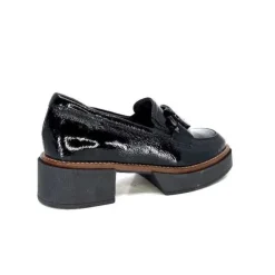 Softwaves 8.89.03 Cuir Vernis Noir*Femme Mocassins