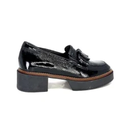 Softwaves 8.89.03 Cuir Vernis Noir*Femme Mocassins