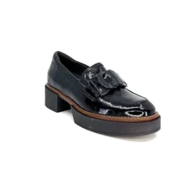Softwaves 8.89.03 Cuir Vernis Noir*Femme Mocassins