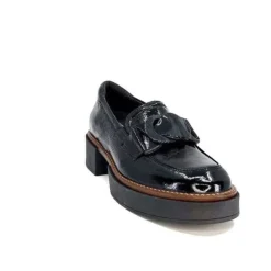 Softwaves 8.89.03 Cuir Vernis Noir*Femme Mocassins