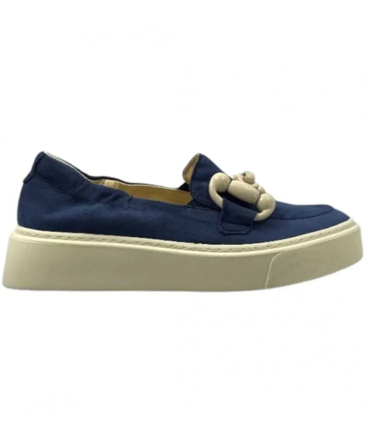 Softwaves 8.80.02 Daim Bleu*Femme Mocassins