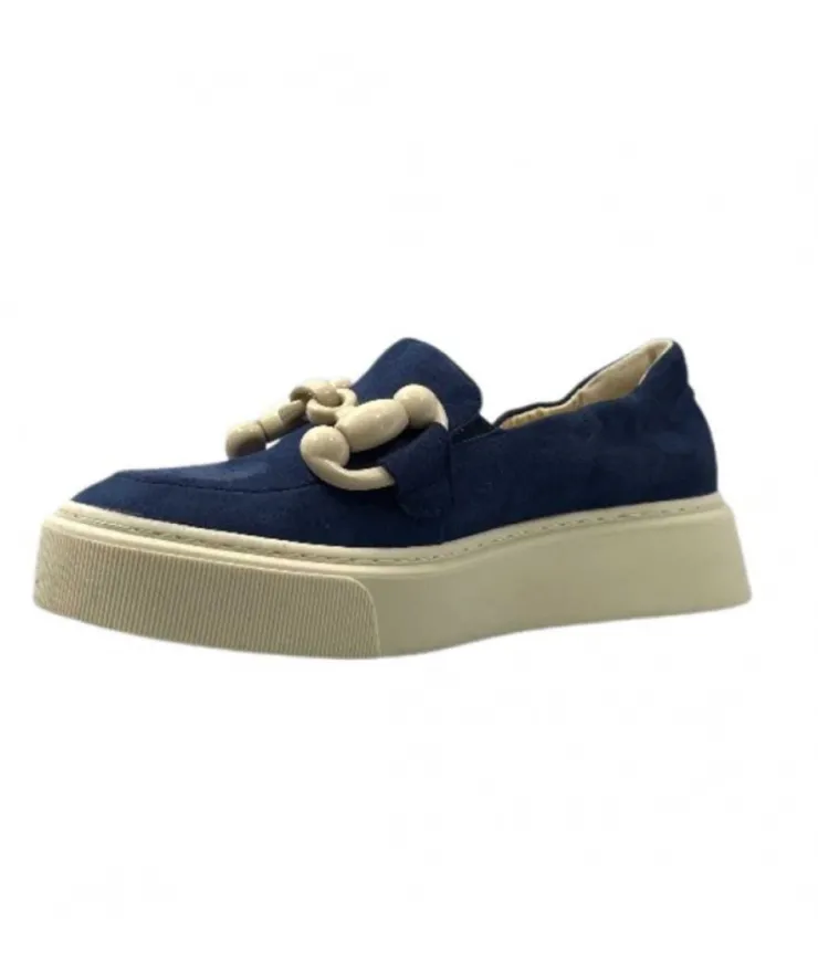 Softwaves 8.80.02 Daim Bleu*Femme Mocassins