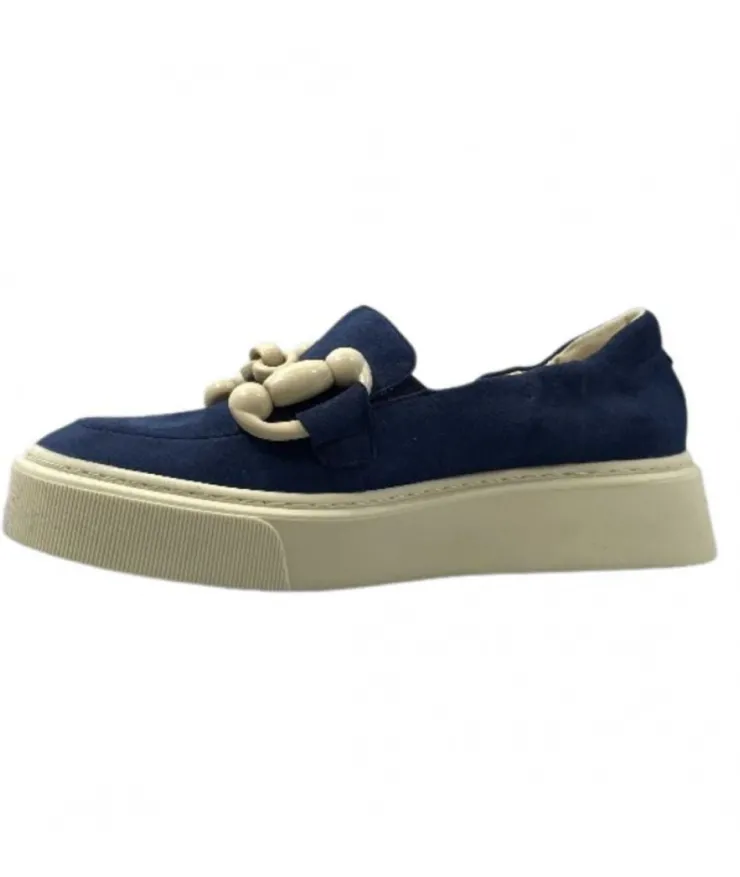 Softwaves 8.80.02 Daim Bleu*Femme Mocassins