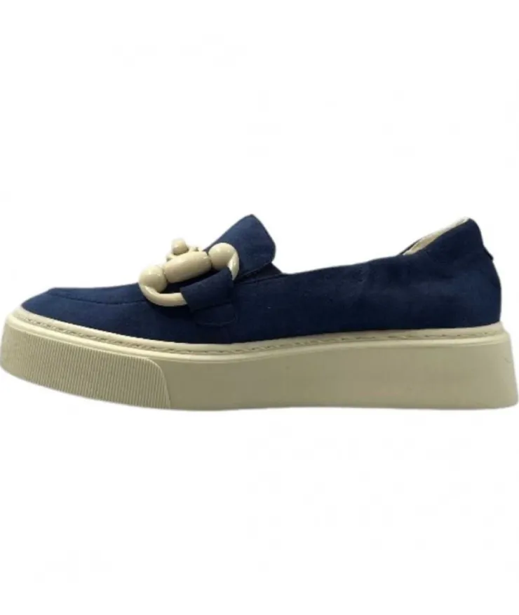 Softwaves 8.80.02 Daim Bleu*Femme Mocassins