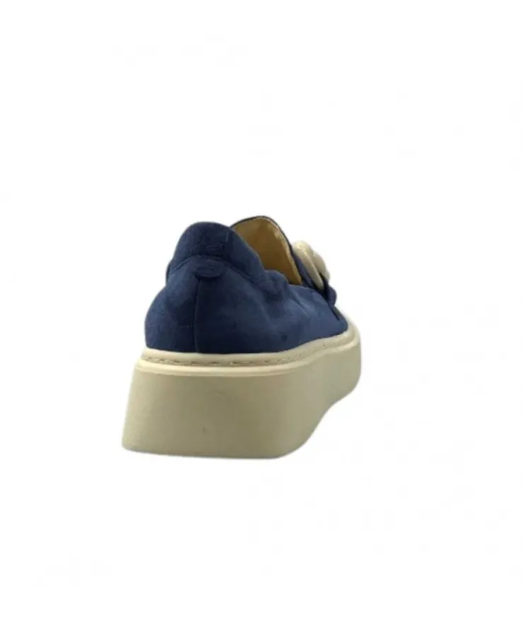 Softwaves 8.80.02 Daim Bleu*Femme Mocassins