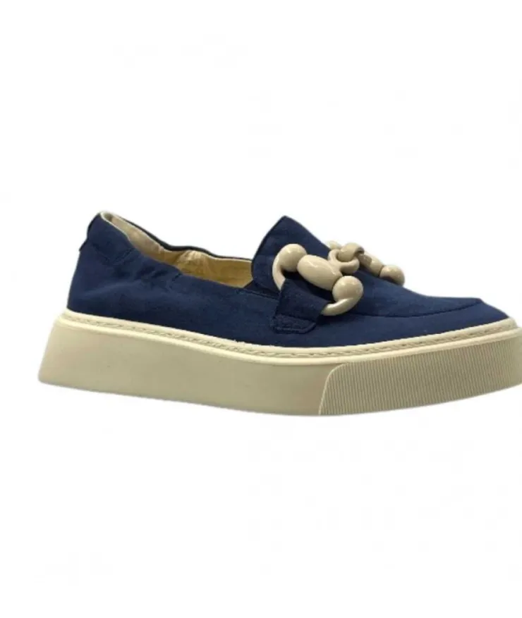 Softwaves 8.80.02 Daim Bleu*Femme Mocassins