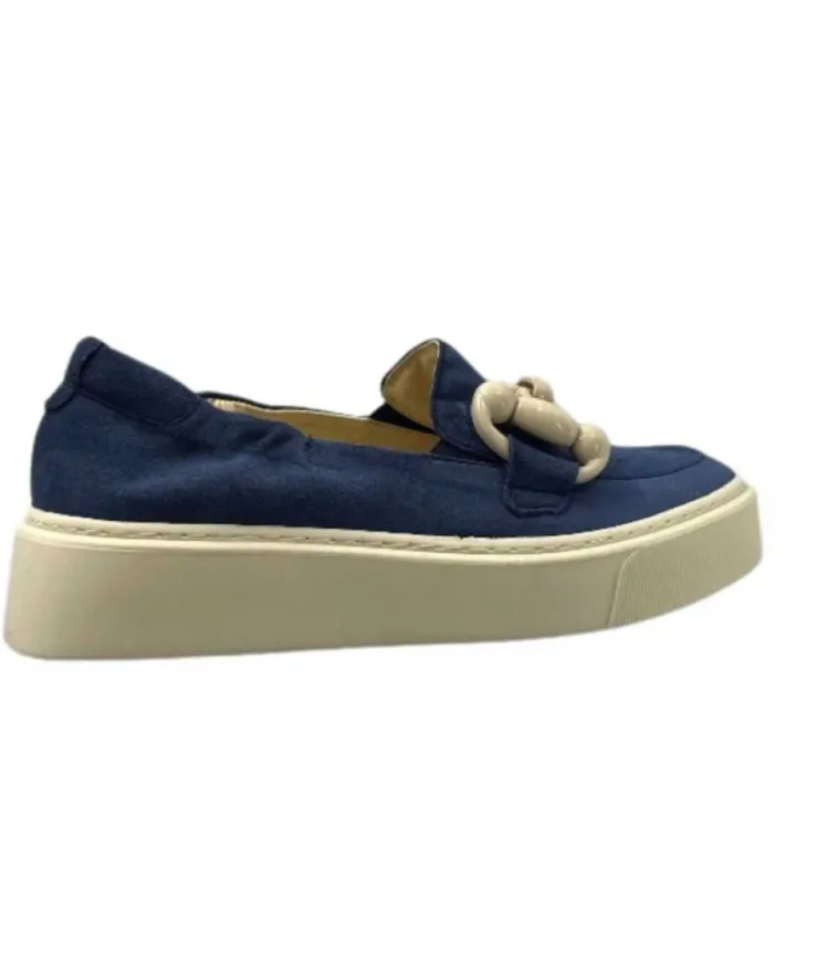 Softwaves 8.80.02 Daim Bleu*Femme Mocassins