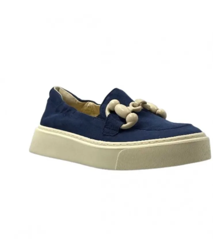 Softwaves 8.80.02 Daim Bleu*Femme Mocassins