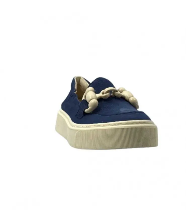 Softwaves 8.80.02 Daim Bleu*Femme Mocassins