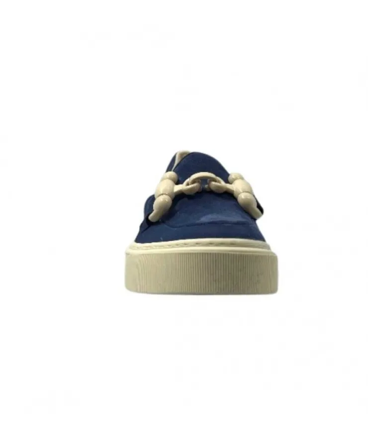 Softwaves 8.80.02 Daim Bleu*Femme Mocassins