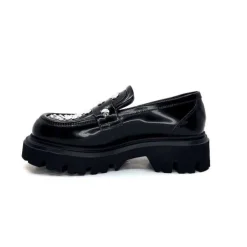 Elena iachi Strategia A5508T Cuir Noir Noir*Femme Mocassins