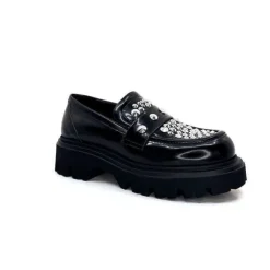 Elena iachi Strategia A5508T Cuir Noir Noir*Femme Mocassins