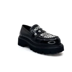 Elena iachi Strategia A5508T Cuir Noir Noir*Femme Mocassins