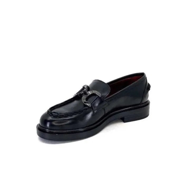 Triver Flight 709.06 Cuir Abrasivato Noir*Femme Mocassins