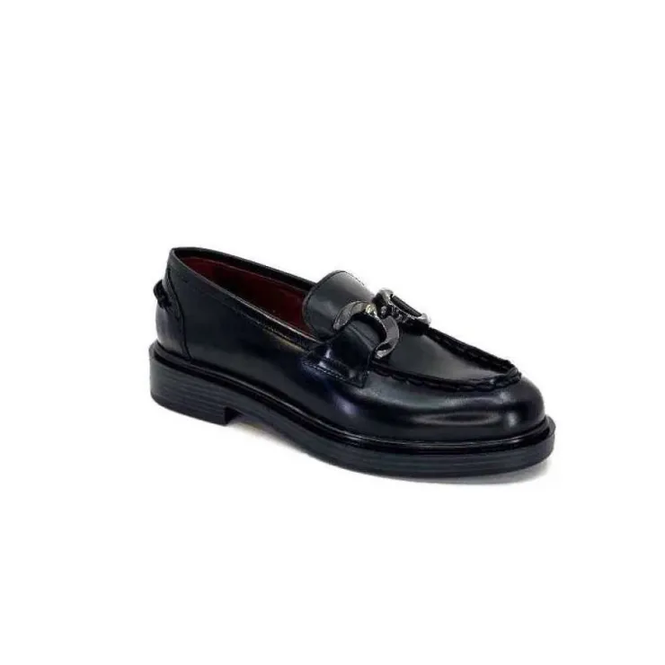 Triver Flight 709.06 Cuir Abrasivato Noir*Femme Mocassins