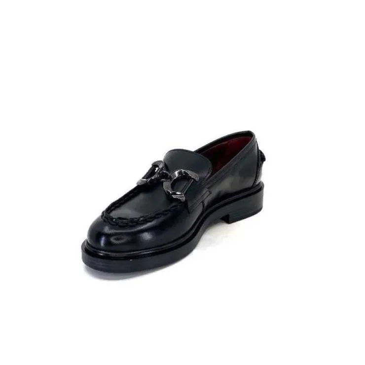 Triver Flight 709.06 Cuir Abrasivato Noir*Femme Mocassins