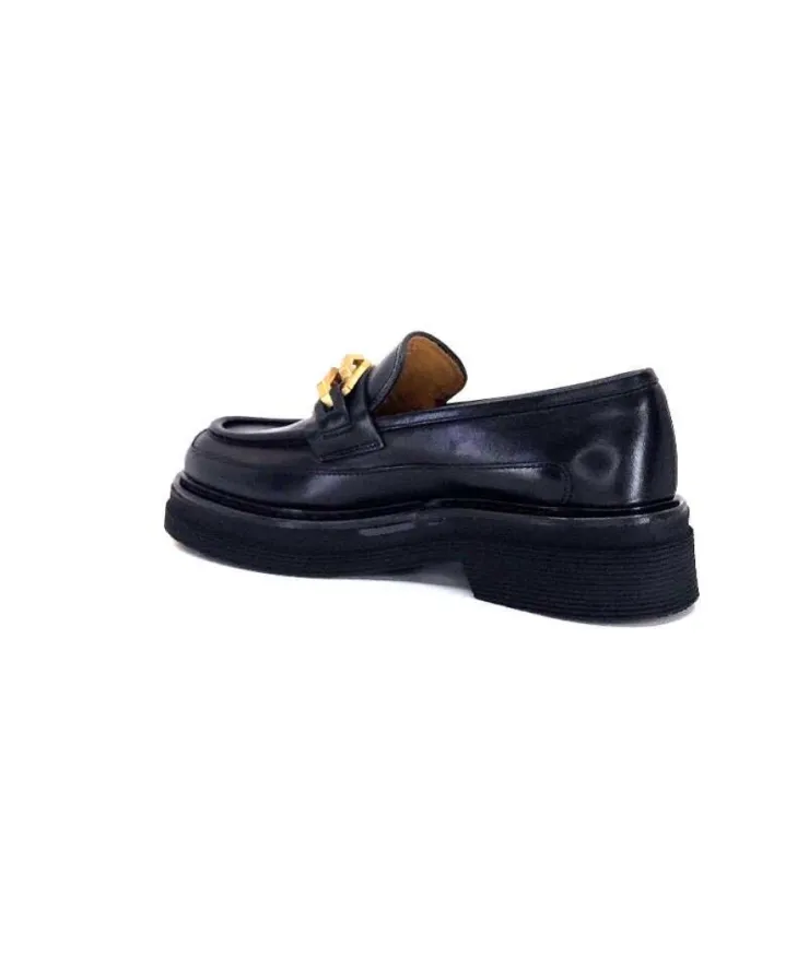 Triver Flight 482-11 Cuir Noir*Femme Mocassins