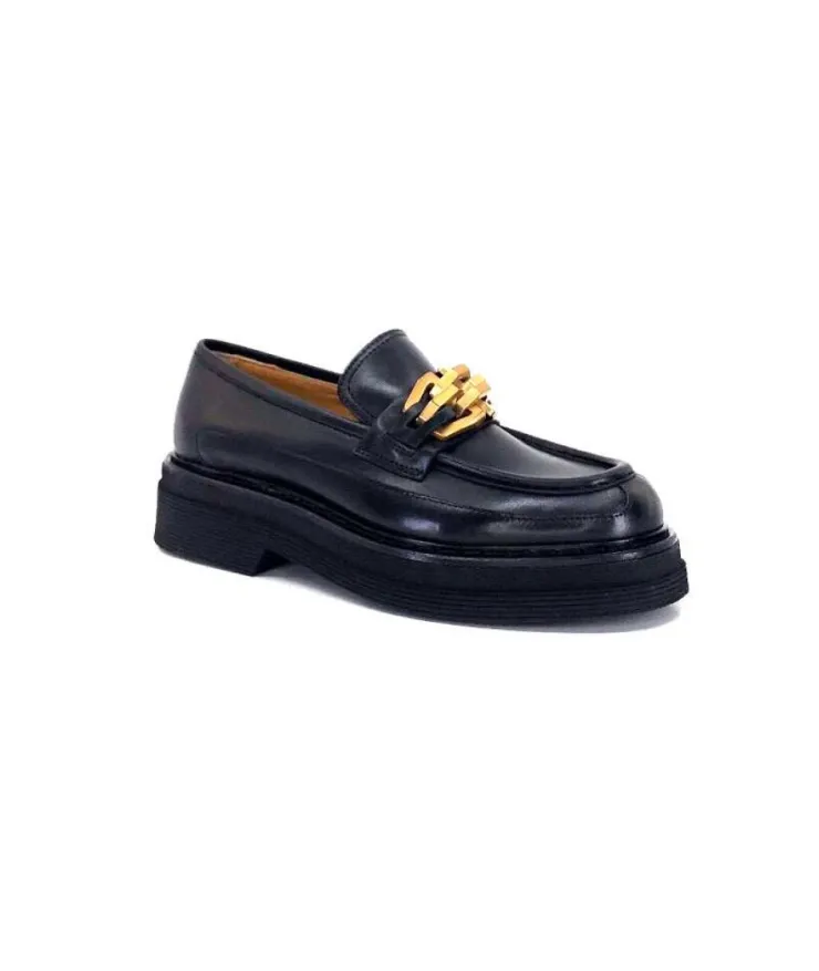 Triver Flight 482-11 Cuir Noir*Femme Mocassins