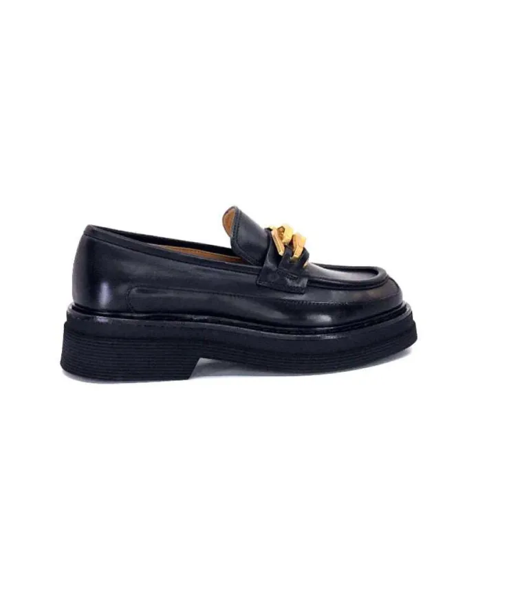 Triver Flight 482-11 Cuir Noir*Femme Mocassins