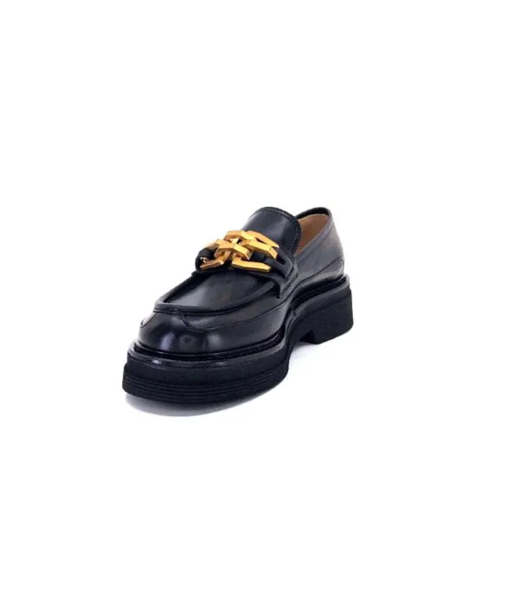 Triver Flight 482-11 Cuir Noir*Femme Mocassins