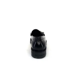 Triver Flight 707.01B Cuir Noir Poulain Leo*Femme Mocassins