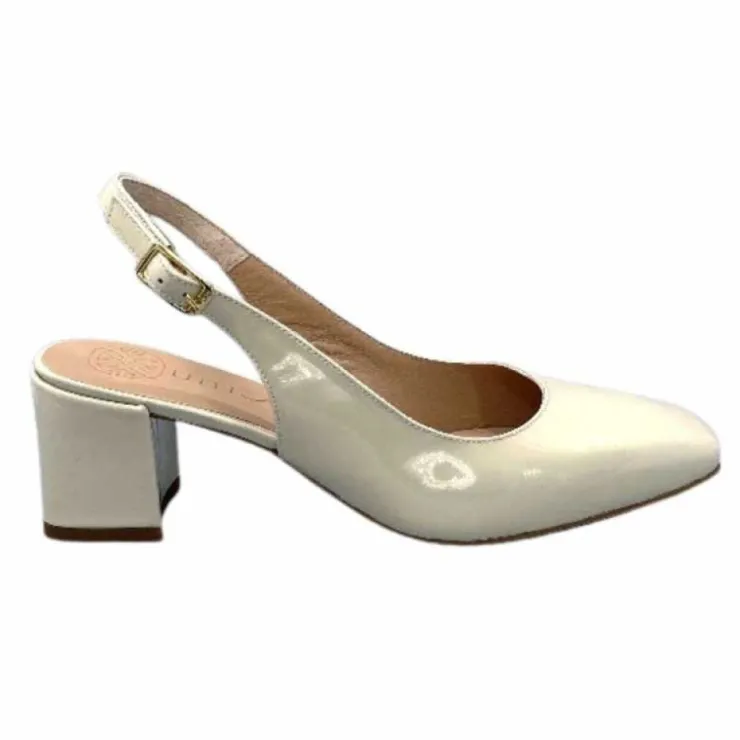 Unisa Lauri Cuir Vernis Creme*Femme Escarpins