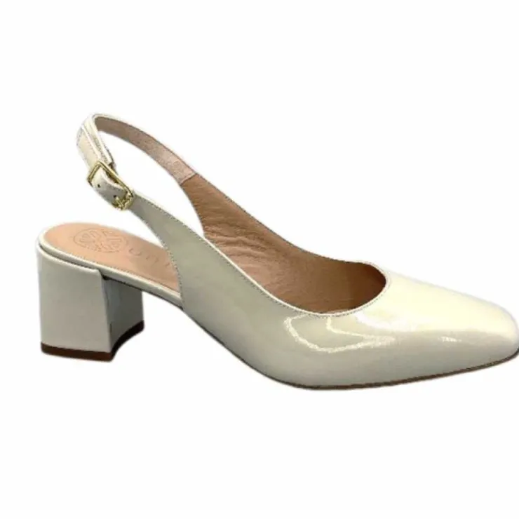 Unisa Lauri Cuir Vernis Creme*Femme Escarpins
