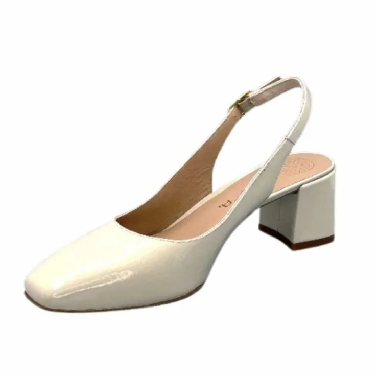 Unisa Lauri Cuir Vernis Creme*Femme Escarpins