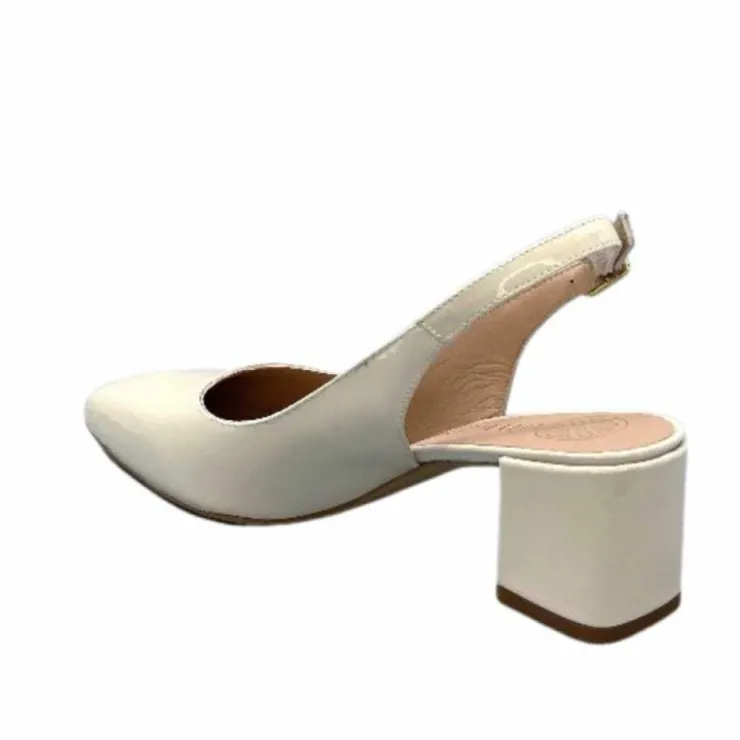 Unisa Lauri Cuir Vernis Creme*Femme Escarpins