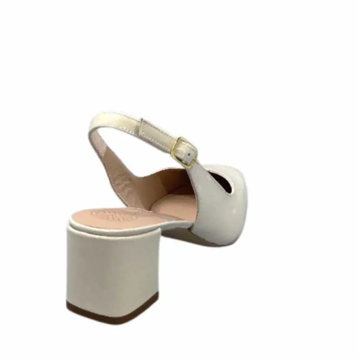 Unisa Lauri Cuir Vernis Creme*Femme Escarpins