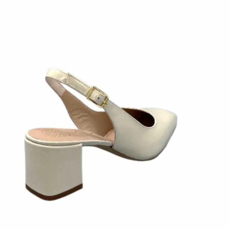 Unisa Lauri Cuir Vernis Creme*Femme Escarpins