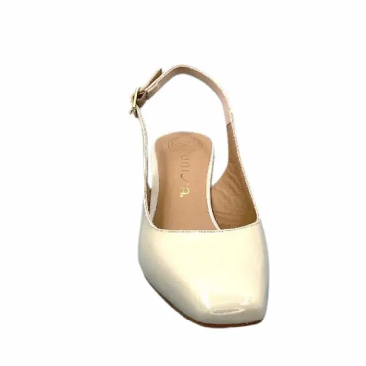 Unisa Lauri Cuir Vernis Creme*Femme Escarpins