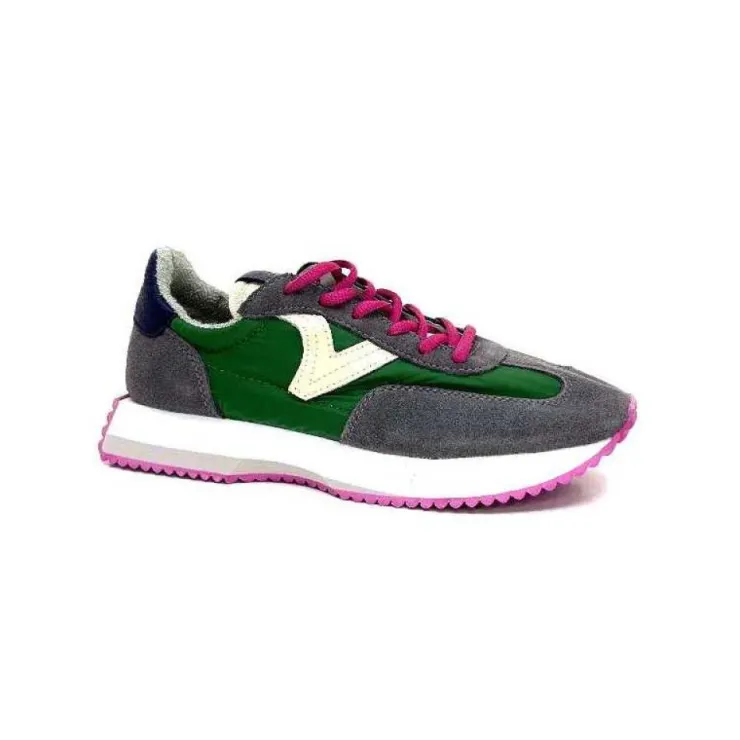 Victoria 1134105 Antracite & Vert*Femme Baskets