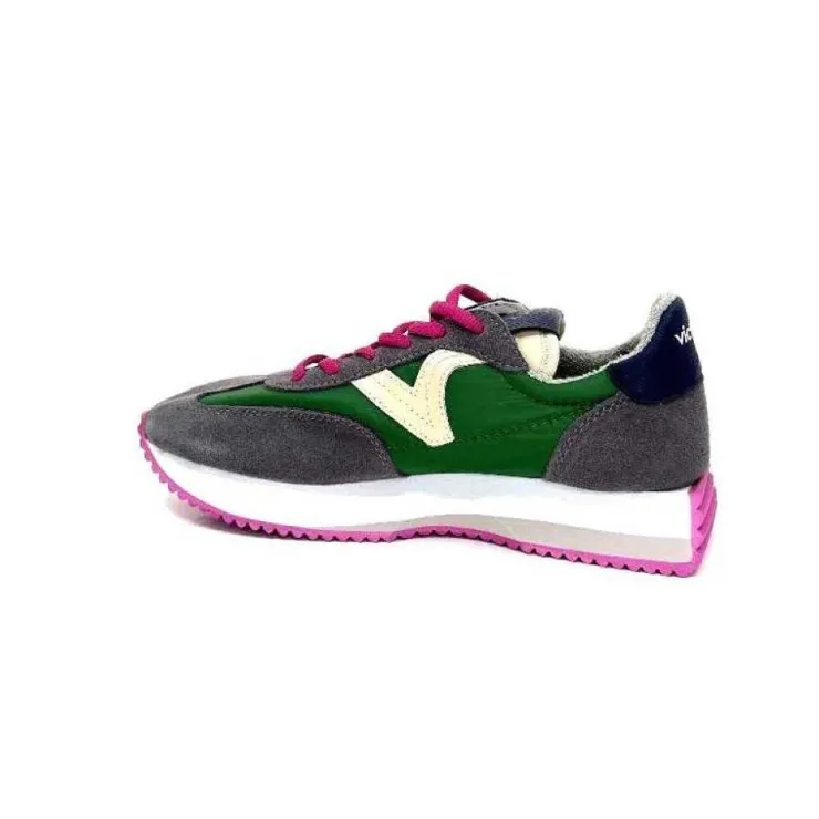 Victoria 1134105 Antracite & Vert*Femme Baskets