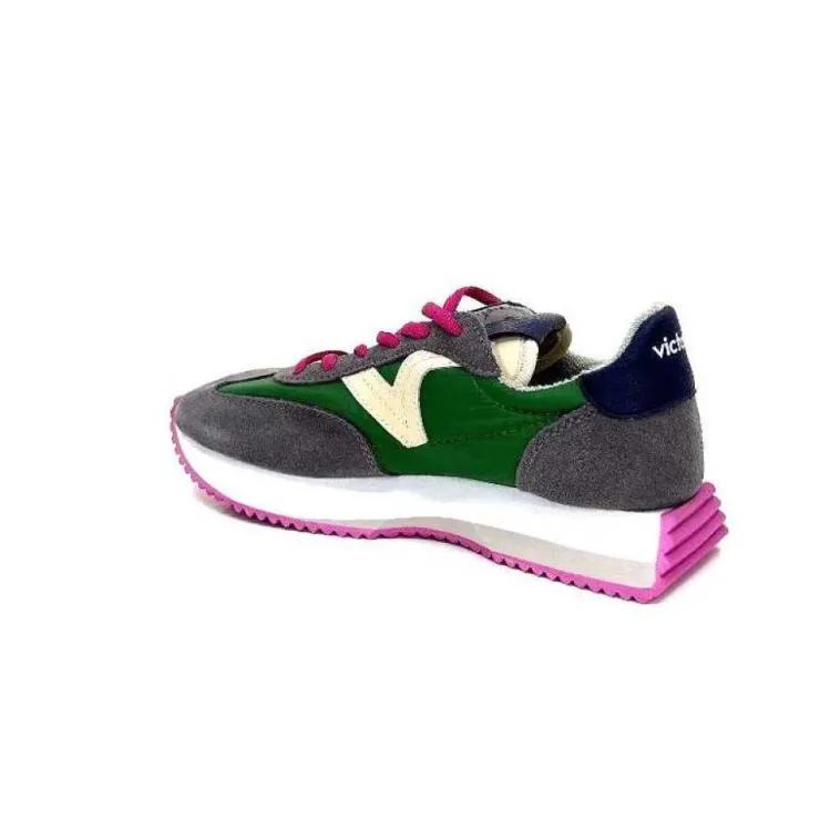 Victoria 1134105 Antracite & Vert*Femme Baskets