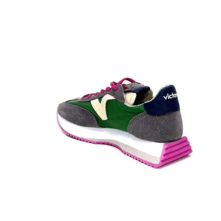 Victoria 1134105 Antracite & Vert*Femme Baskets