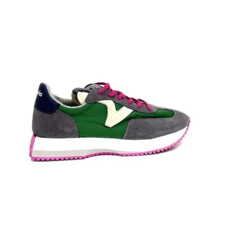 Victoria 1134105 Antracite & Vert*Femme Baskets