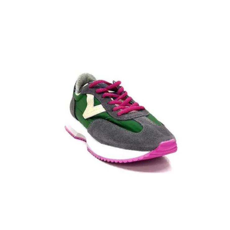 Victoria 1134105 Antracite & Vert*Femme Baskets