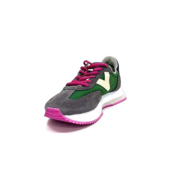 Victoria 1134105 Antracite & Vert*Femme Baskets