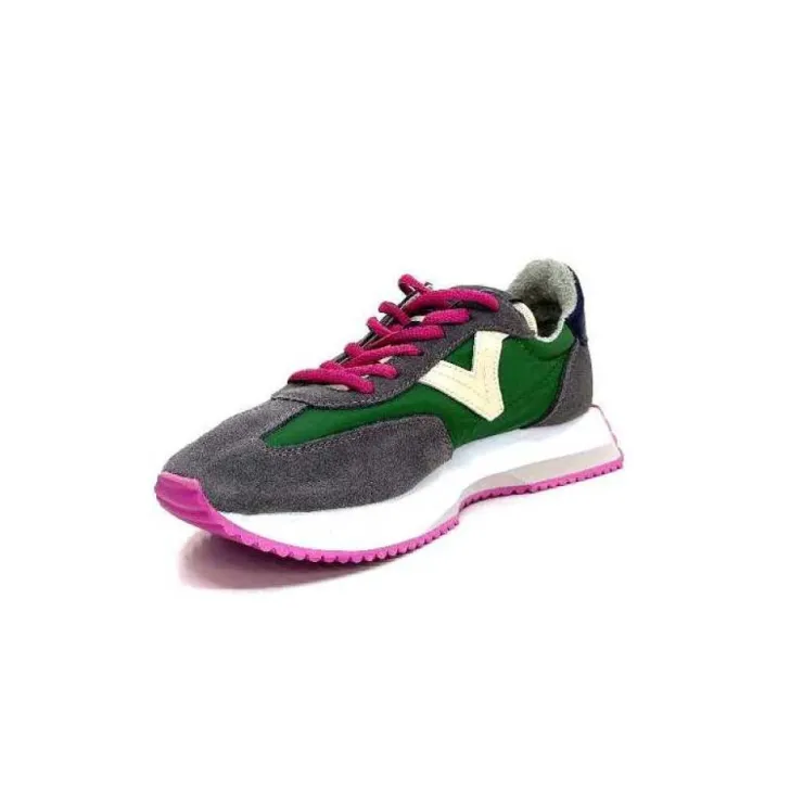 Victoria 1134105 Antracite & Vert*Femme Baskets