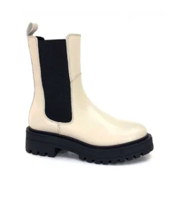 We Do 99465 B Cuir Beige Lin*Femme Bottines