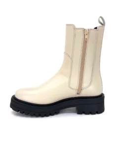 We Do 99465 B Cuir Beige Lin*Femme Bottines